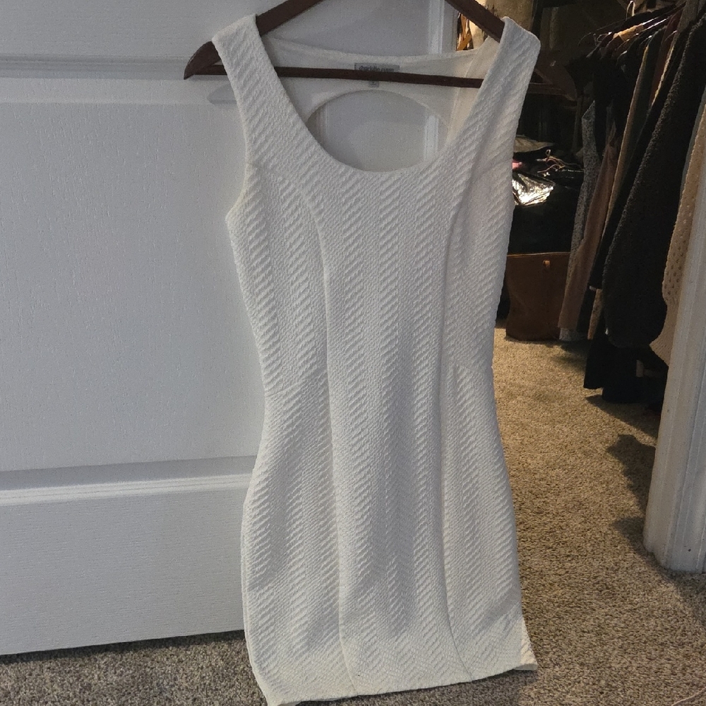 Charlotte Russe White Textured Mini Dress